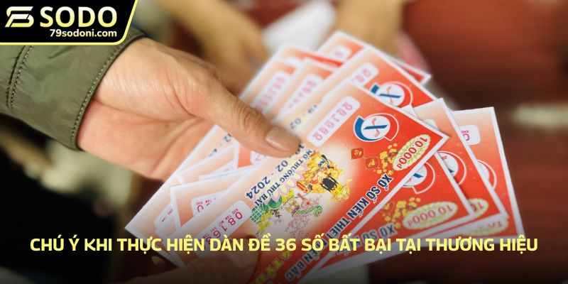 Chú ý khi thực hiện dàn đề 36 số bất bại tại thương hiệu